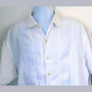 Tommy Bahama XL Men's White Short Sleeve Linen