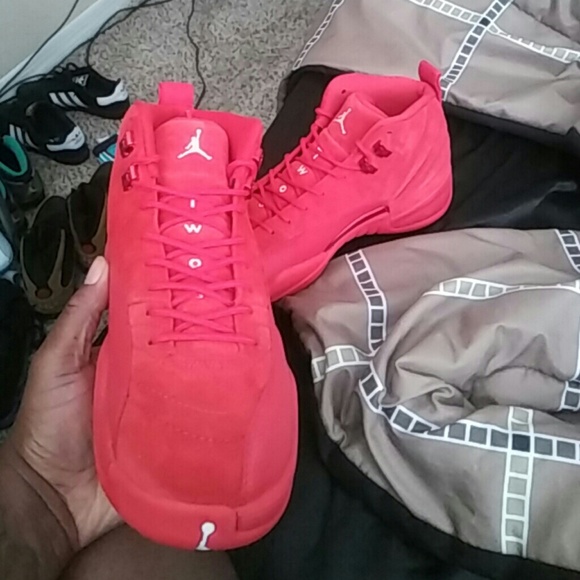 Jordan 12 All Red Suede main image 4
