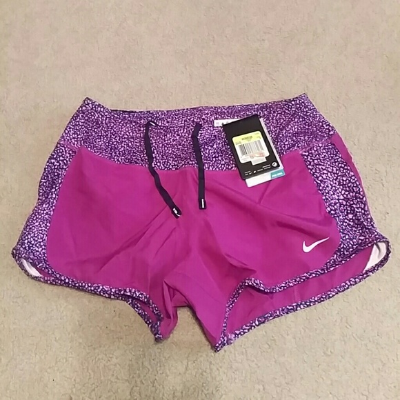Nike Pants - Final NWT! Nike Dri-Fit Running Shorts Purple Dust