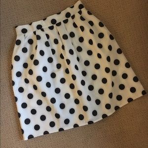 Black and white Polka dot skirt.