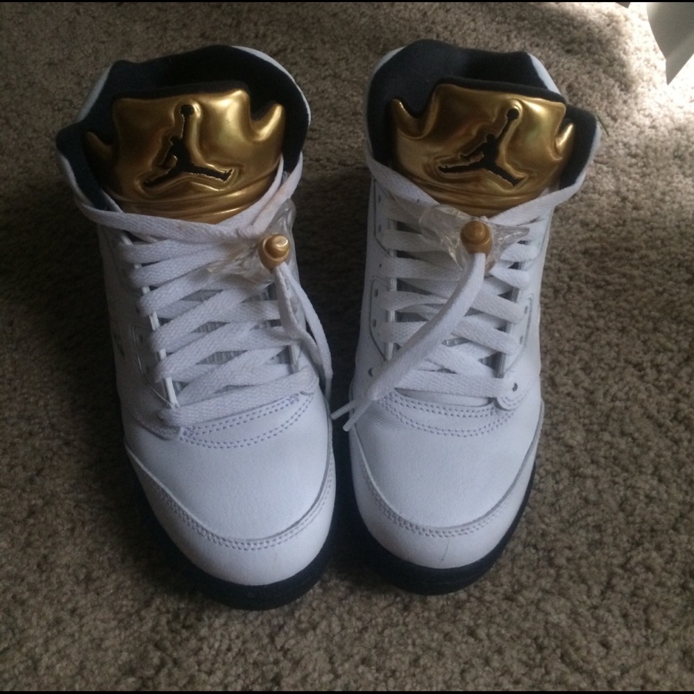 TRADED !!!! Jordan gold medal 5s size 4.5y