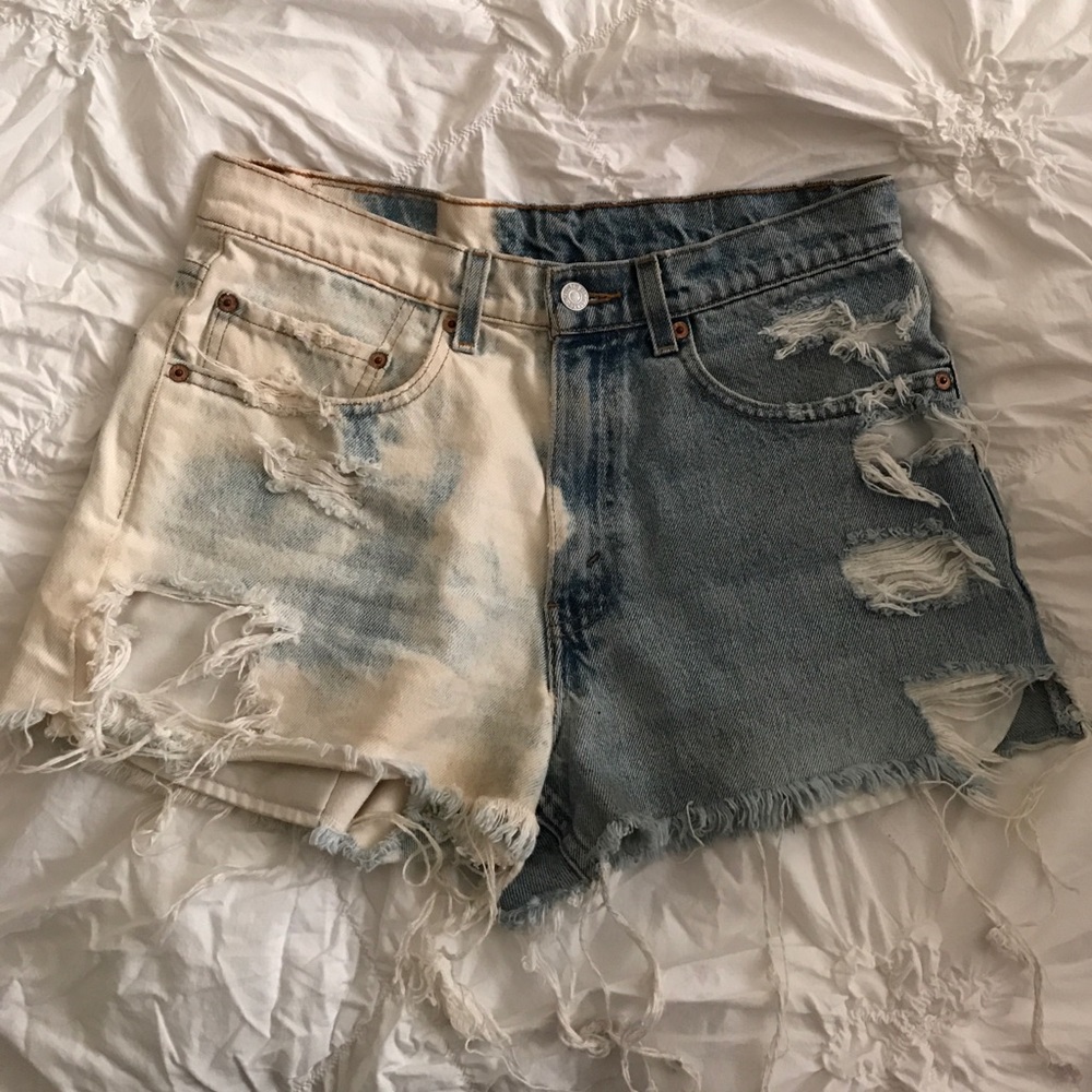 Urban outfitters distressed high waisted shorts
