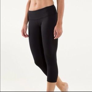 BLACK LULU CROP LEGGINGS