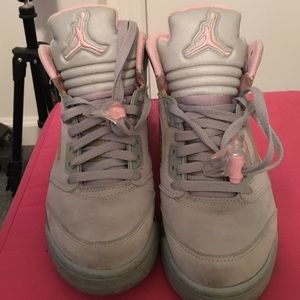 Pink Jordan 5's