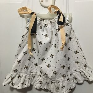 Black & Gold Fleur de Lis Pillowcase Dress