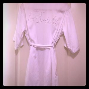 Beautiful silk bridal robe
