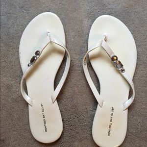 Nice white flips flops