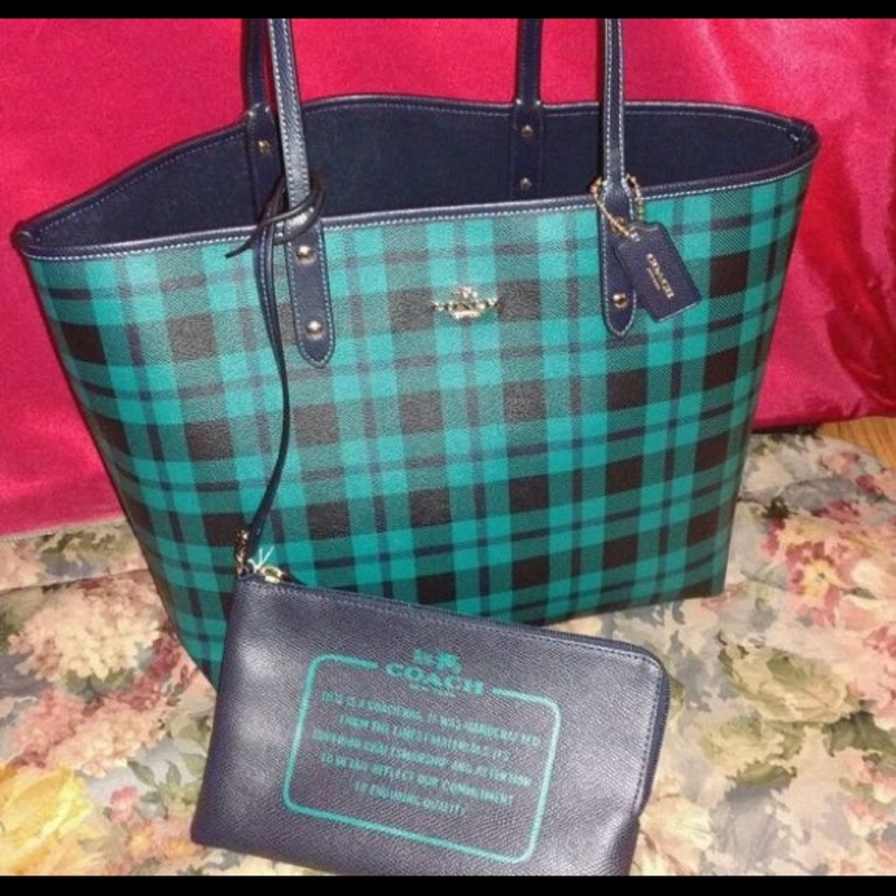 Coach reversible tote