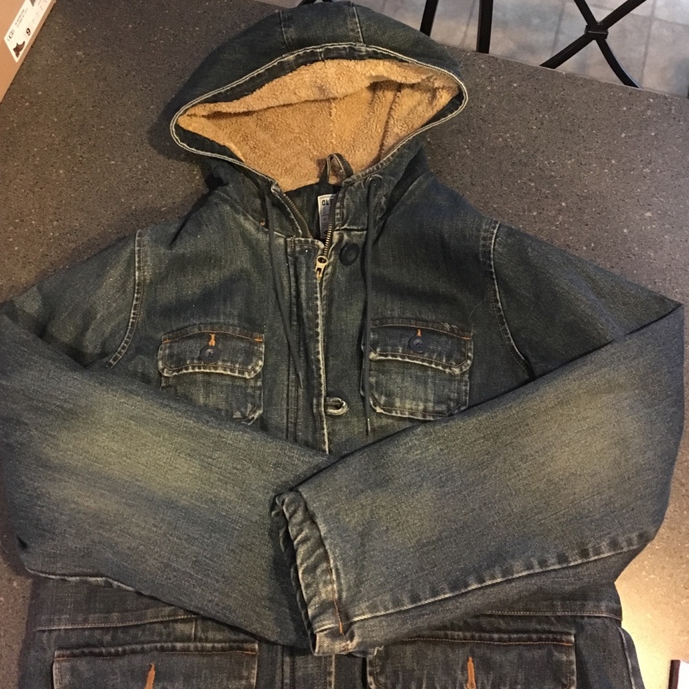 Denim, Sherpa lined coat