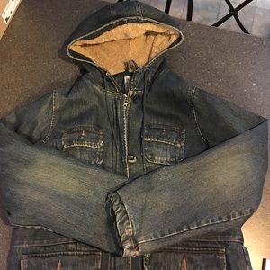 Denim, Sherpa lined coat