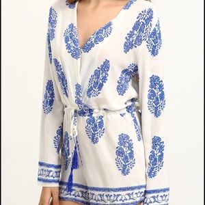 NEW White and Blue Romper