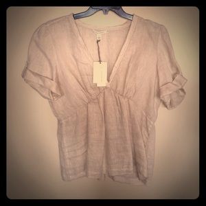 Banana Republic empire wait linen top New W/Tags.