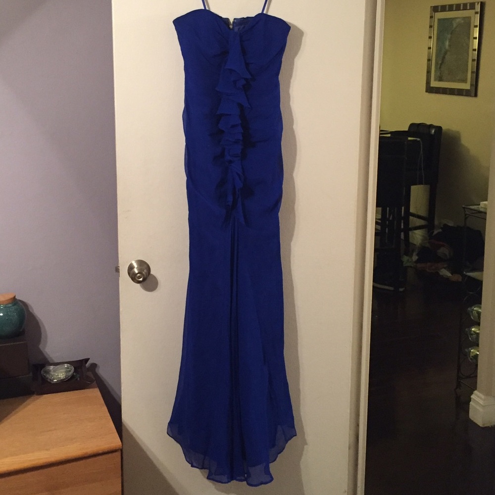 Jill Stuart cobalt gown