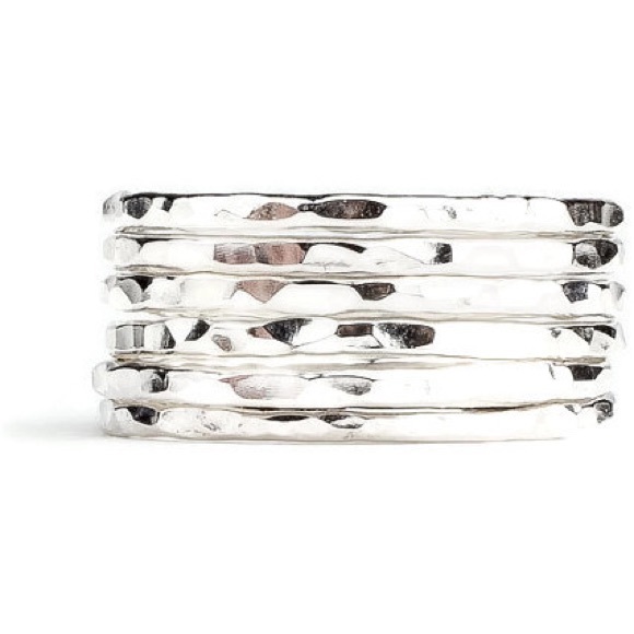 Moodtherapy Jewelry - (2-13) 925 Sterling Silver Textured Stacking Ring