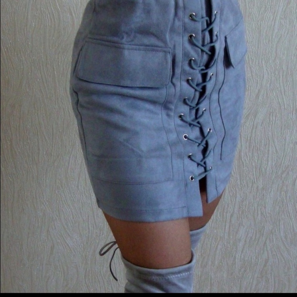 Lace up skirt