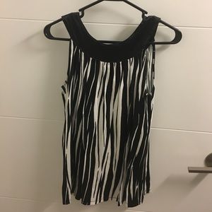 Express Sleeveless Zebra Pattern Top - Size S