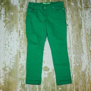 Kelly green skinny jeans
