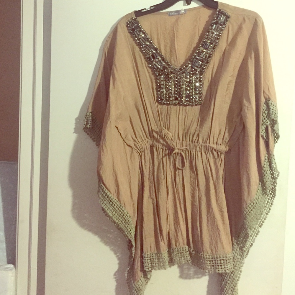 Embellished Kimono Top