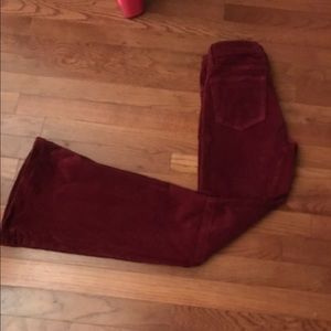 Red lightweight corduroy pants