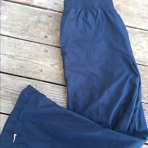 Navy cotton lined track pants