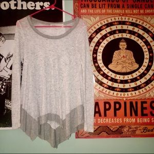 Long Sleeve Flowy Top: Vintage Havana