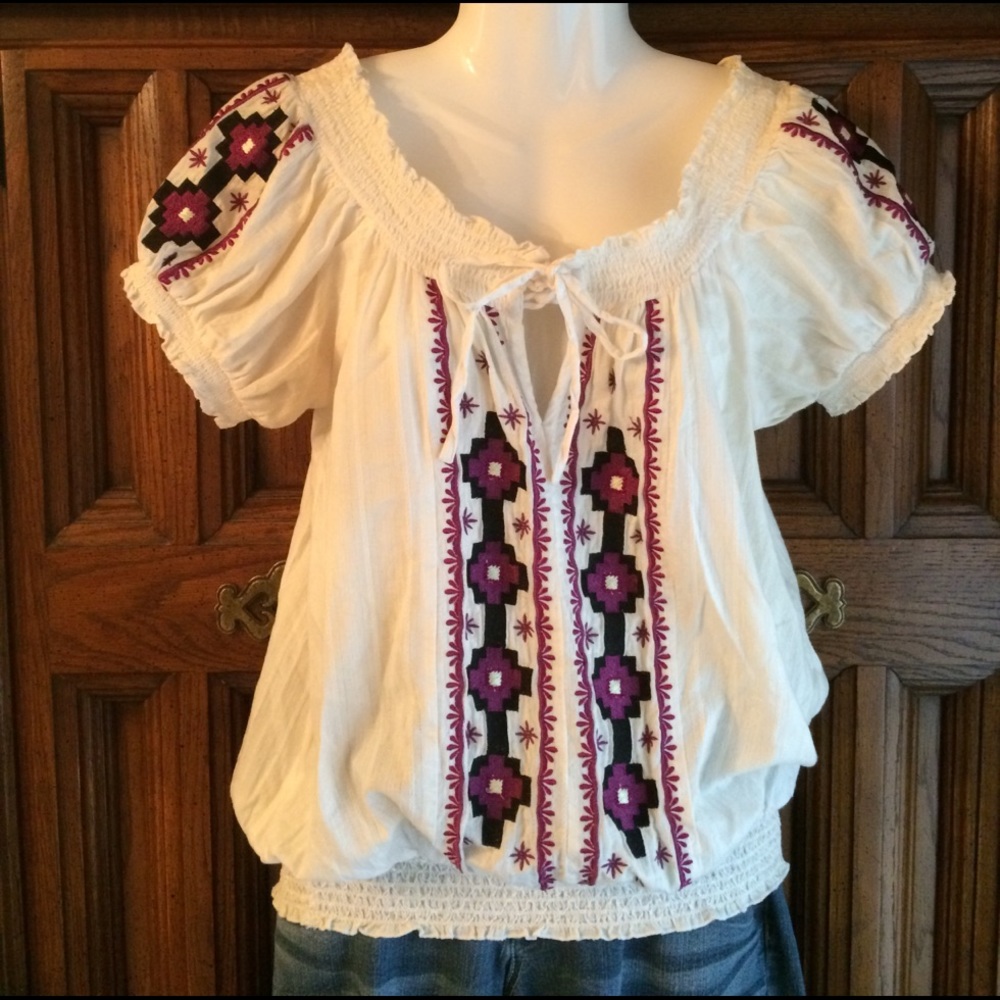 Buffalo David Bitton Cotton Embroidered Shirt Med