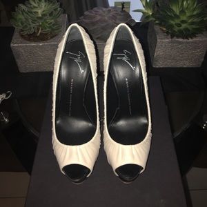 Giuseppe Zanotti Chiffon Rouched Heels