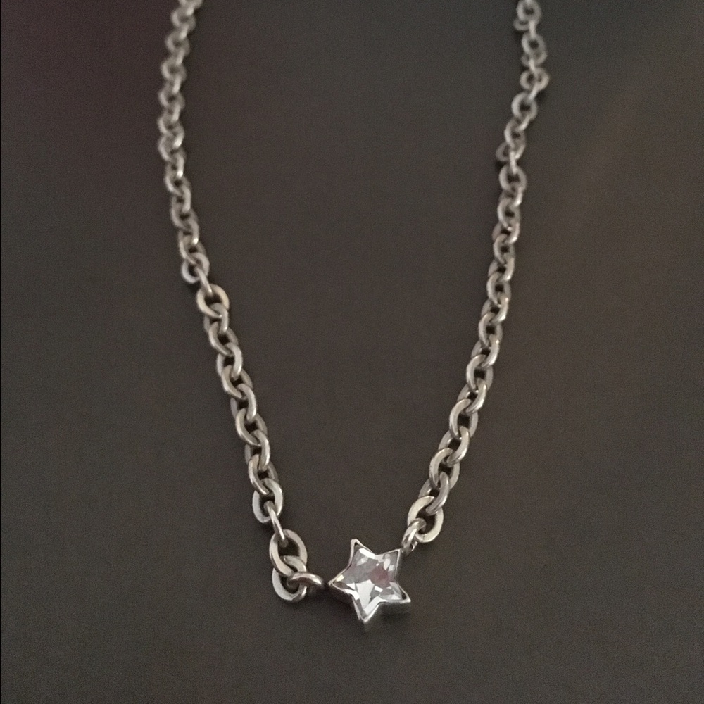 Sterling silver 15ininks chain with star