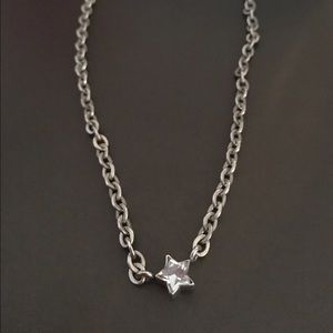 Sterling silver 15ininks chain with star
