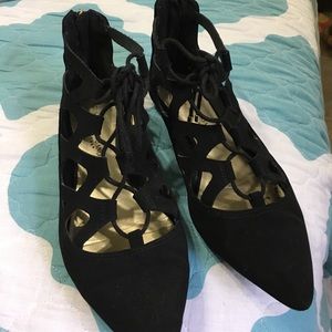 Christian Siriano for Payless Black Lace-up Flats