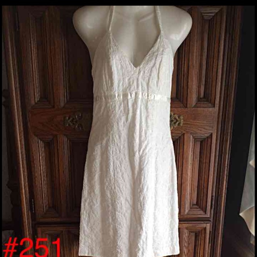 White Eyelet Cotton Dress by i.e. Size 4