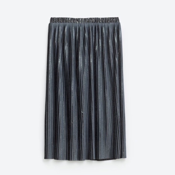 ZARA Pleated Midi Skirt - Picture 4 of 4