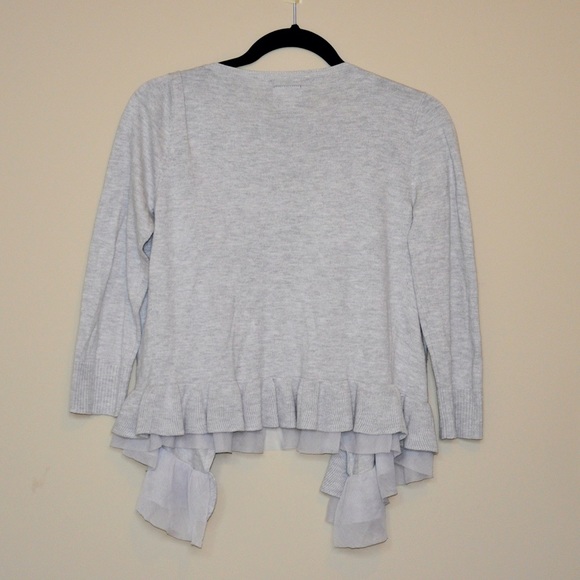 American Eagle Outfitters Grey Ruffle Cardigan - Picture 3 of 3