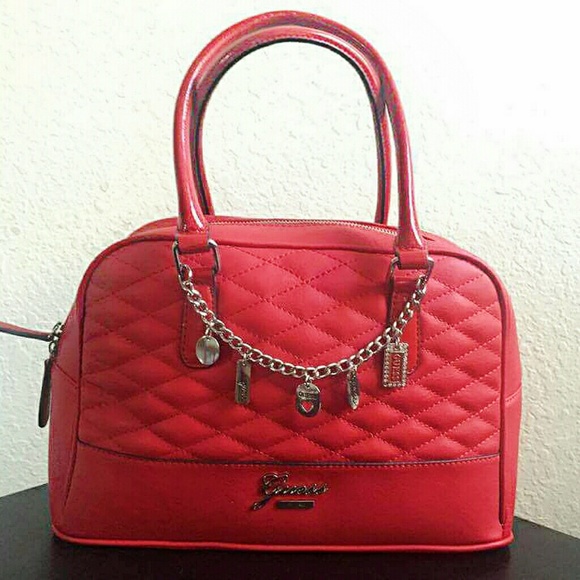 Guess Handbags - SOLD! ❤️AUTHENTIC GUESS Dome Satchel Handbag Red