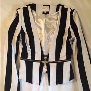 Black and a White stripe jacket