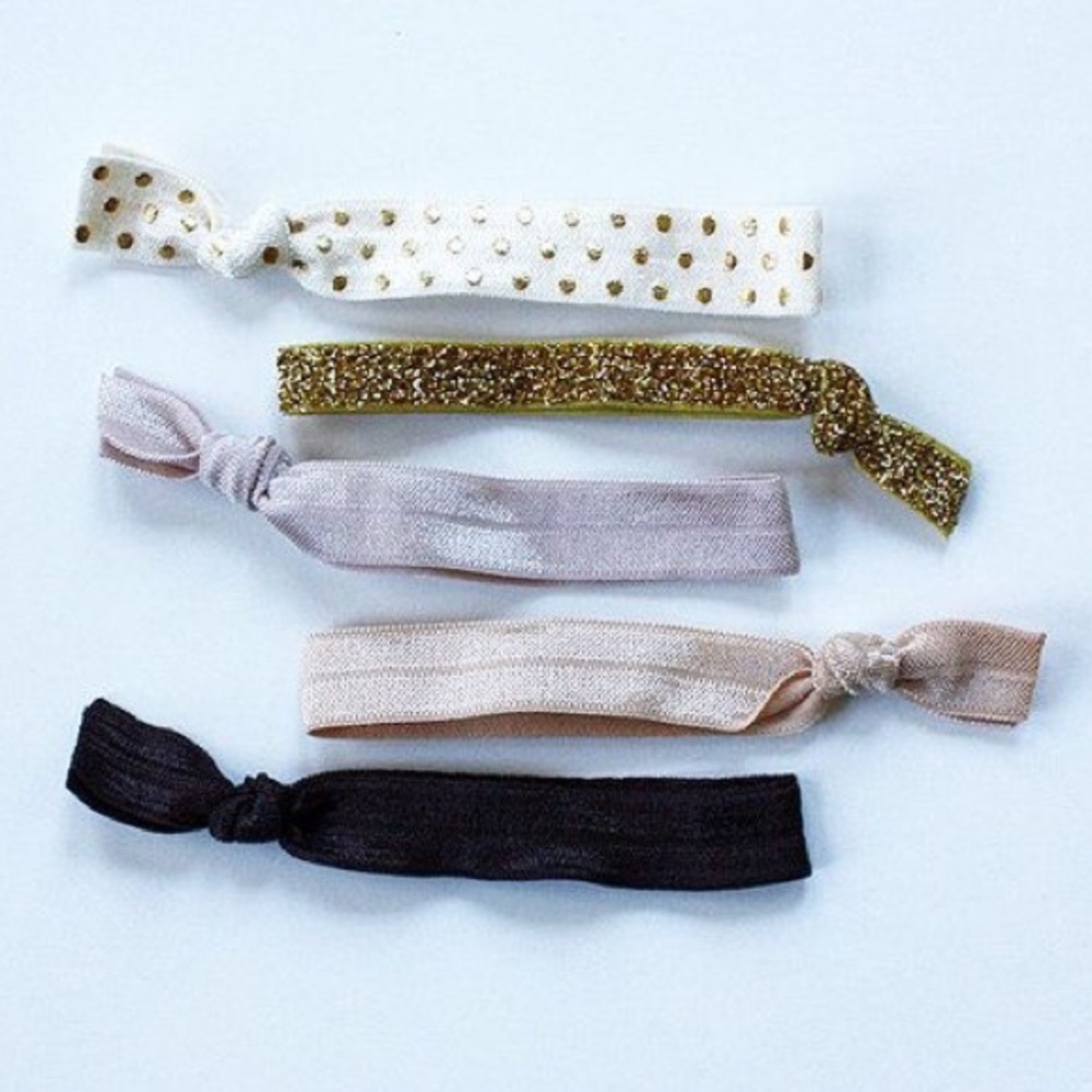 6 No Crease Elastic Ribbon Hair ties 🙌🏼
