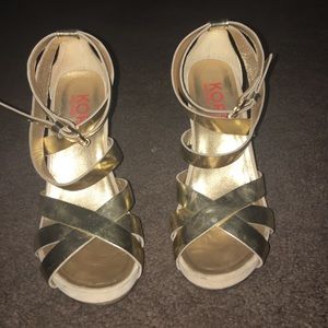 Michael Kors Gold Strappy Heels