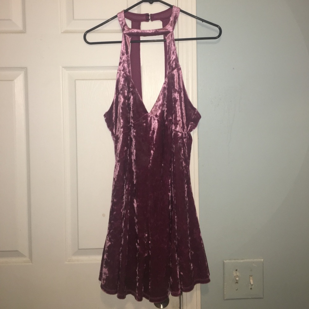 Velvet pink romper, Urban Outfitters