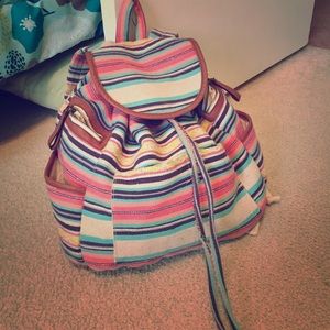 Woven draw string back pack!