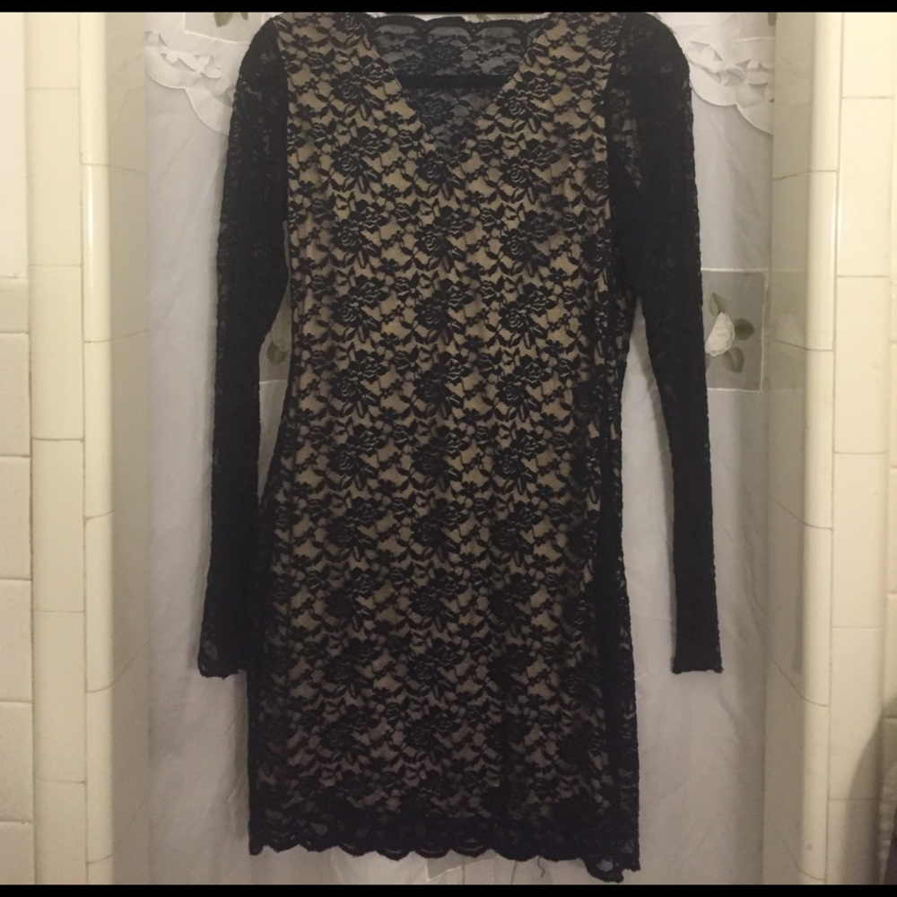 Navy blue lace dress