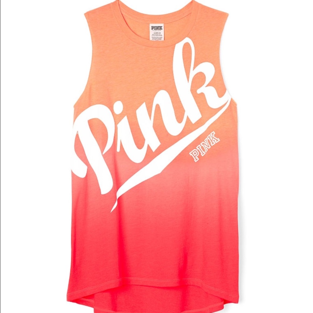 Medium PINK High-Low Muscle Tank