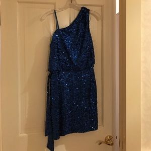 Aqua Royal Blue Sequence Dress
