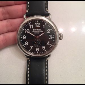 Mens Shinola "the runwell" watch 47mm