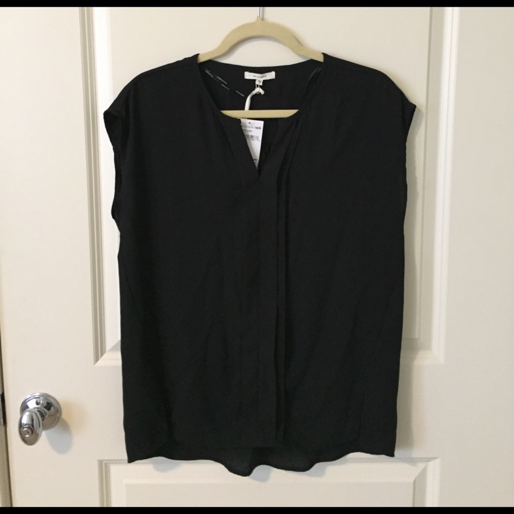 Black sleeveless blouse
