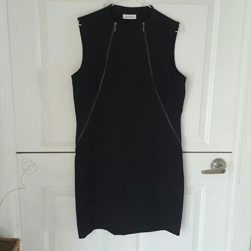 Calvin Klein Black Zipper Dress