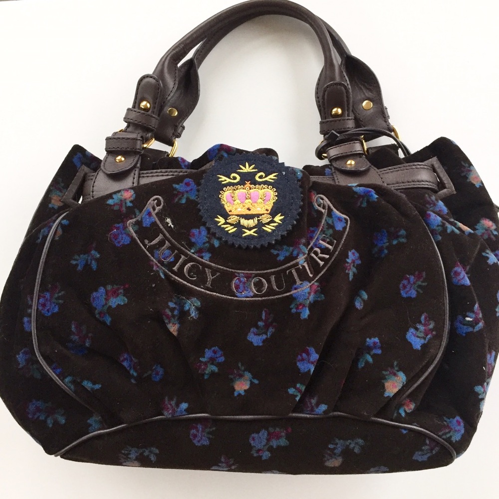 NWT Juicy Couture Black Velvet Purse Hand Bag