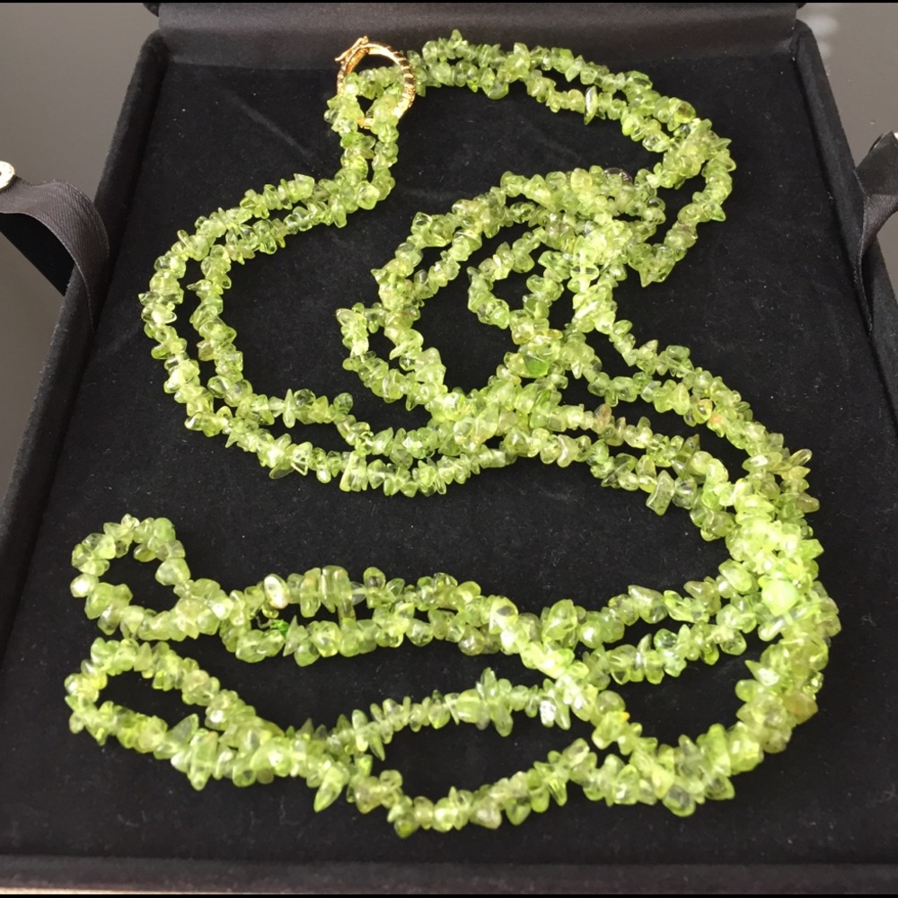 Two 16 1/2" strands of natural peridot