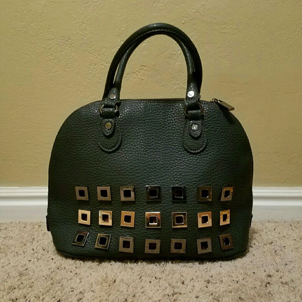 Deux Lux Square Mixed Metal Tote Purse