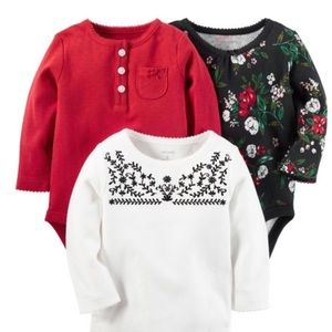 Carter's 3 piece girls bodysuits ❤