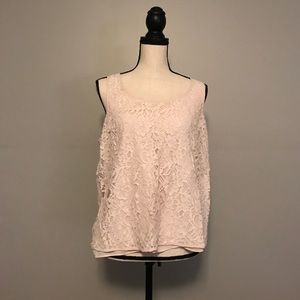 LC Lauren Conrad lace floral sleeveless top